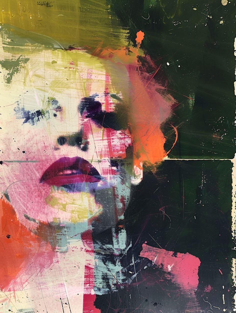 Abstract Neon Portrait Fragment