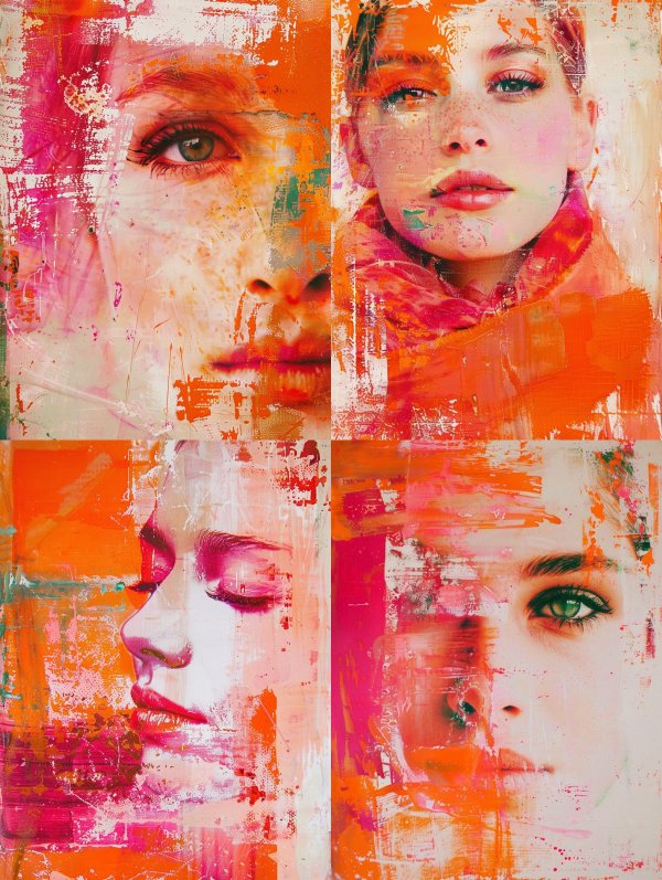 Abstract Fragments of Feminine Grace