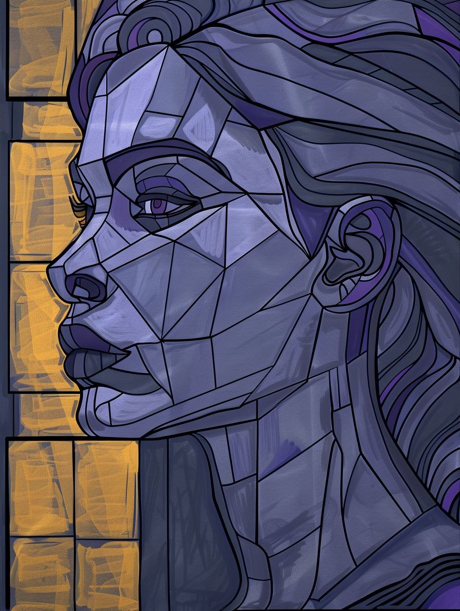 Fractured Glass Portrait Study - Image 4