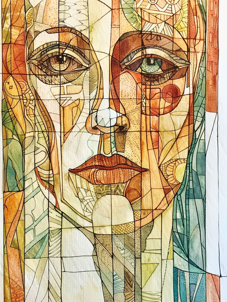 Fragmented Portraits in Warm Hues - Image 2