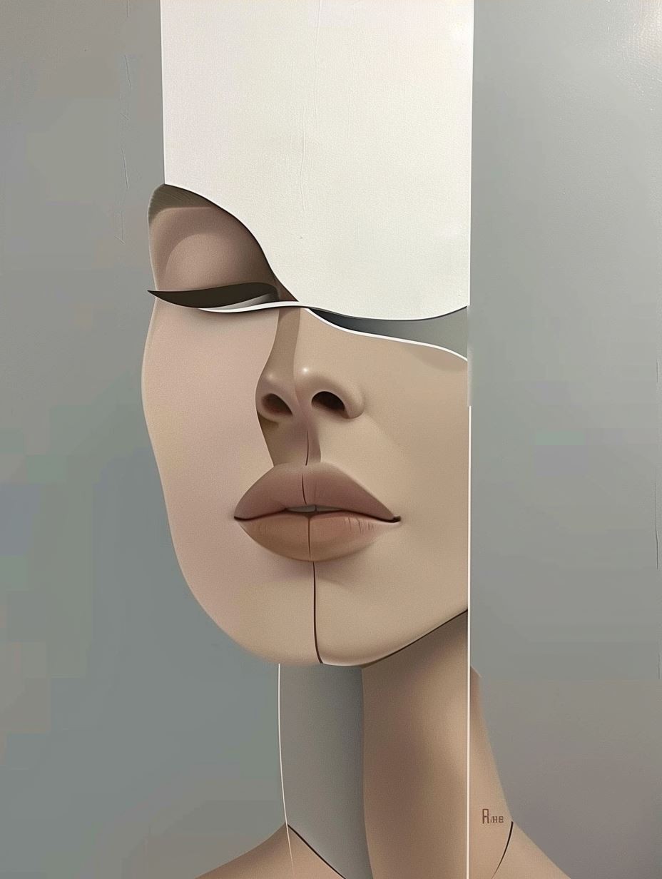 Fragmented Beauty: A Study in Modern Portraiture - Image 3