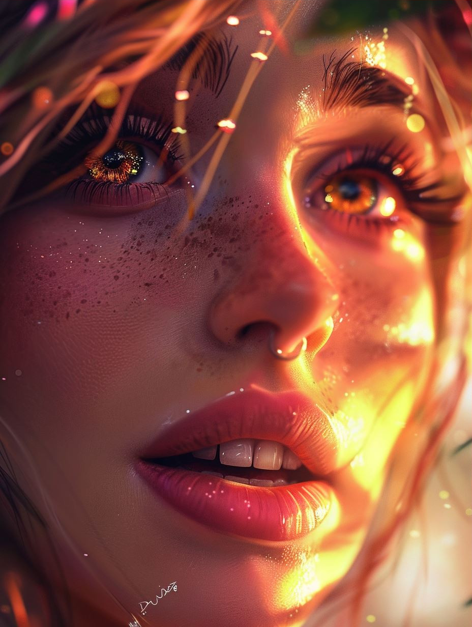 Ethereal Glow: Four Faces of Emotion - Image 3