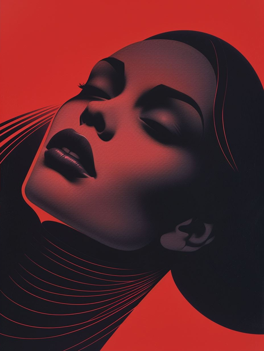 Crimson Shadows of the Digital Muse - Image 2