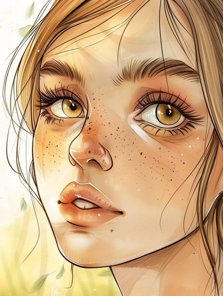 Golden Gaze: Digital Portrait Studies - Image 1