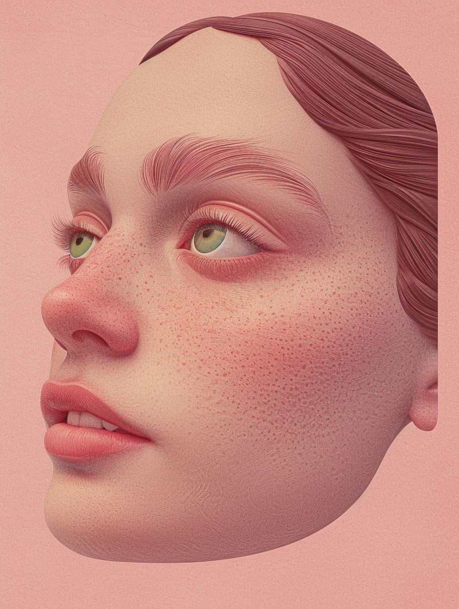 Surrealist Pastel Portrait Fragments - Image 2