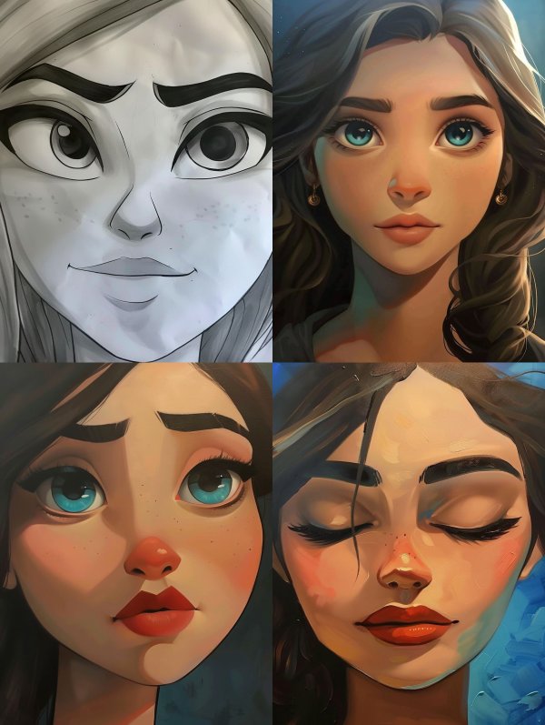 Four Stages of Digital Portrait Evolution