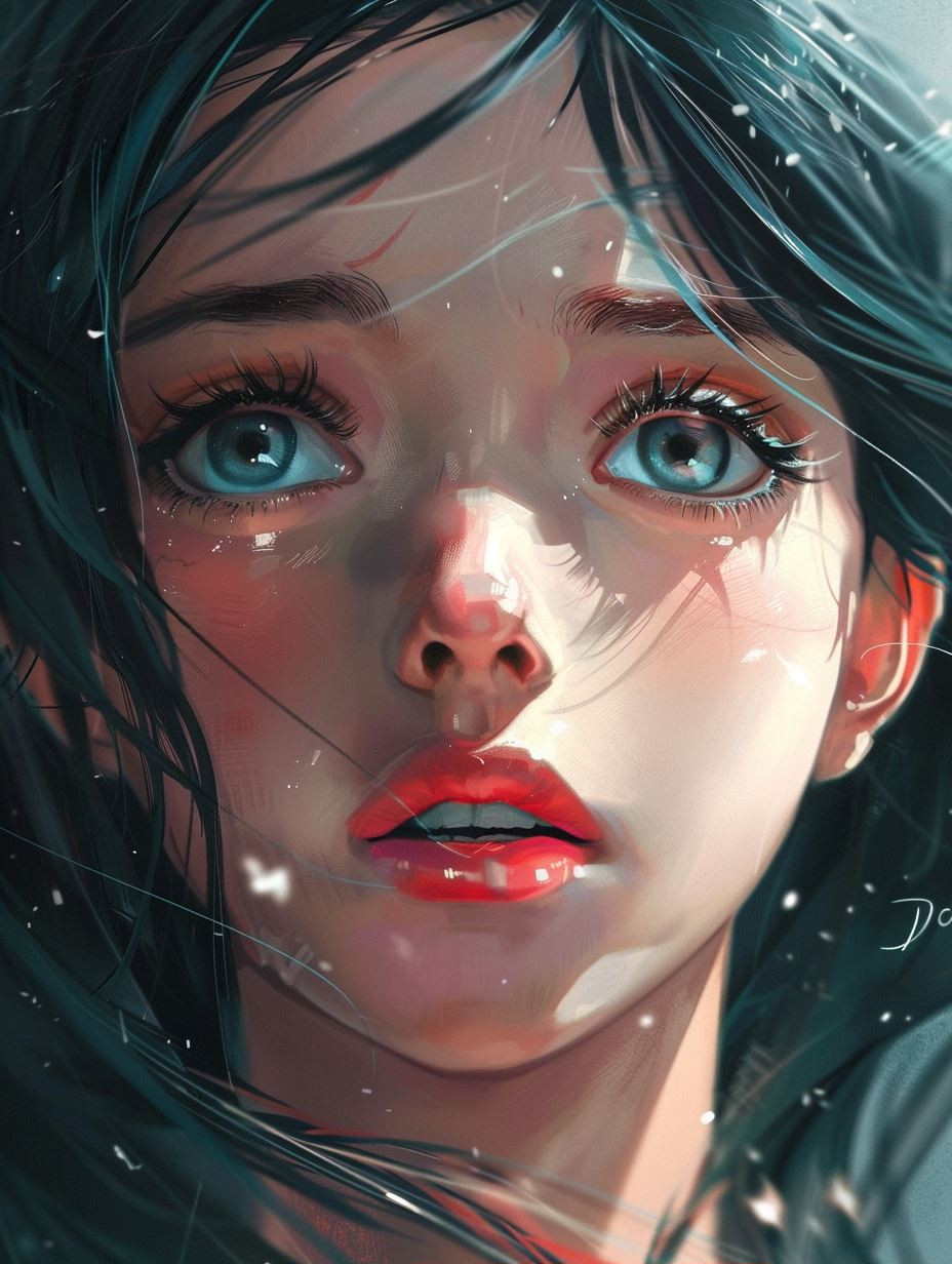 Ethereal Gazes: A Digital Portrait Study - Image 2