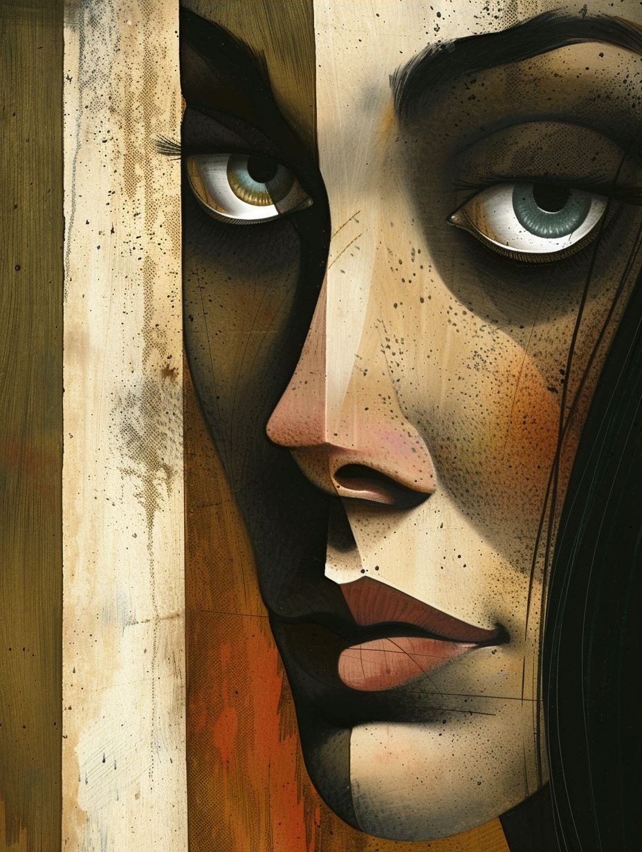 Dual Nature Surrealist Portrait - Image 3