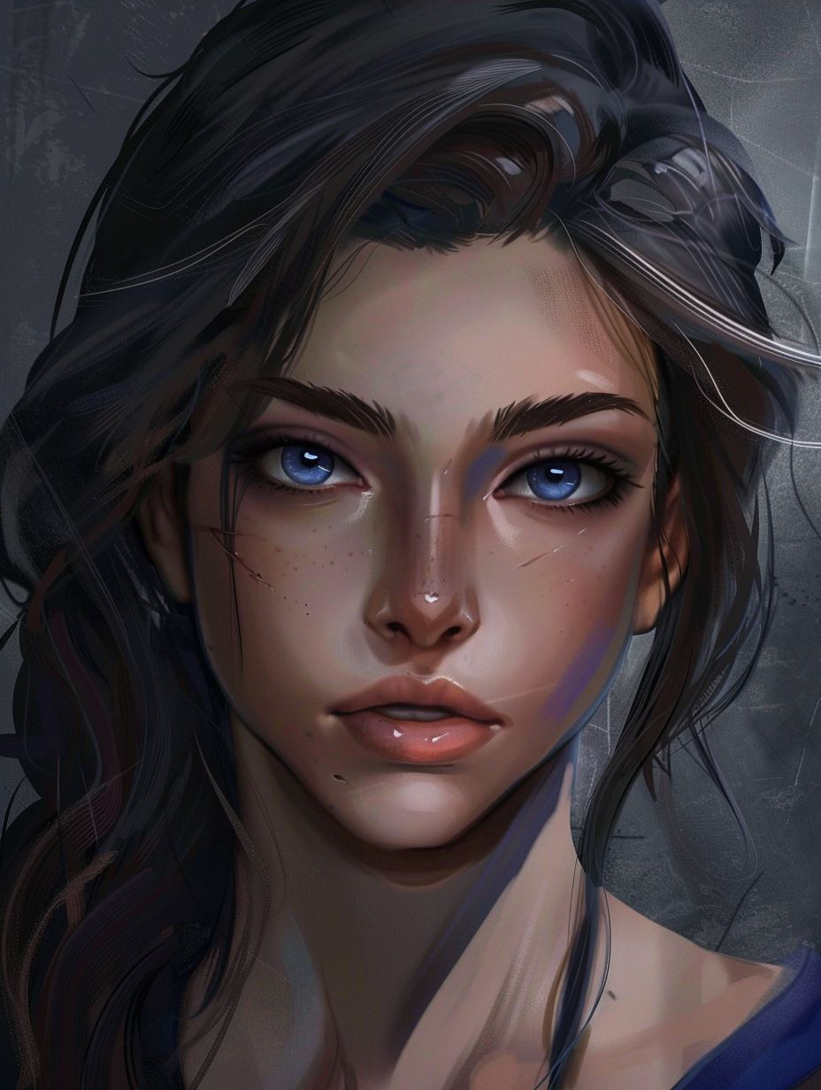 Mystic Azure Gaze Portraits - Image 3
