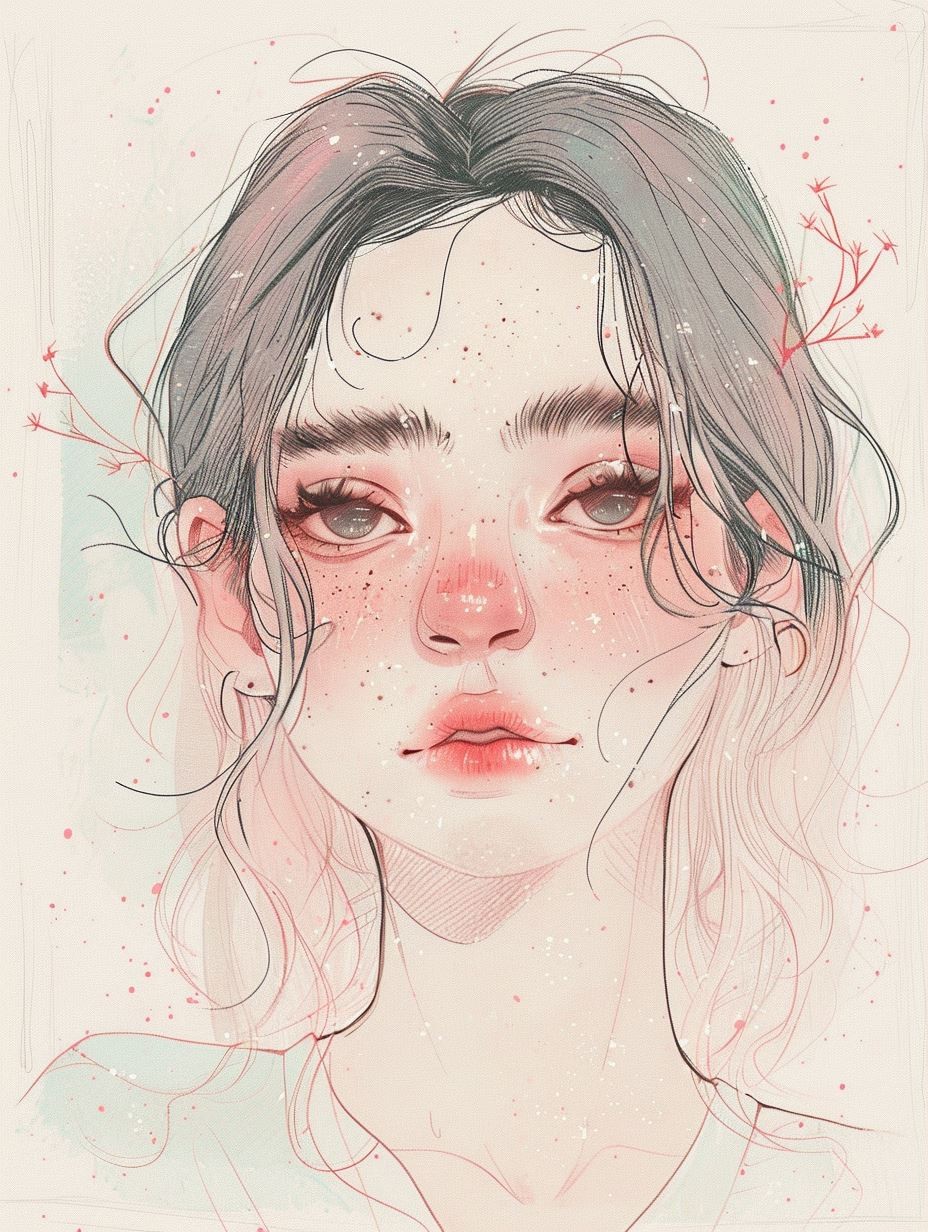 Ethereal Whispers in Pastel Pink - Image 1