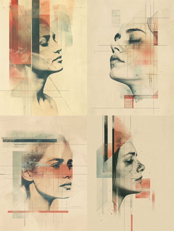Fragmented Ethereal Portrait Studies