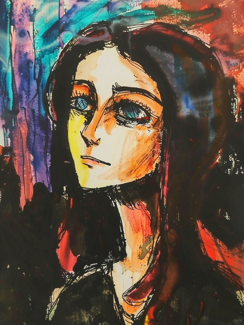 Haunting Gaze of Ink Shadows - Image 4