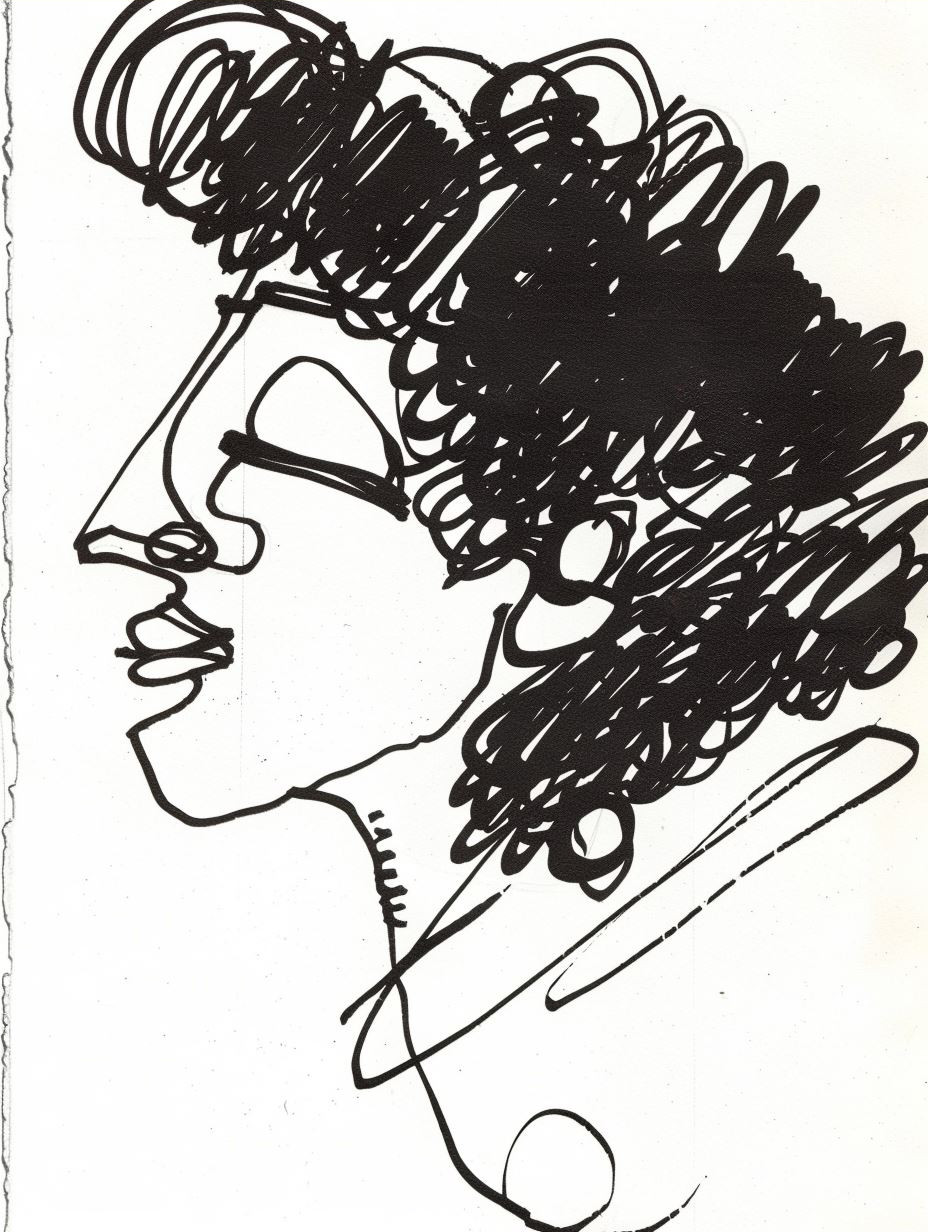 Chaotic Ink Portrait Study - Image 4