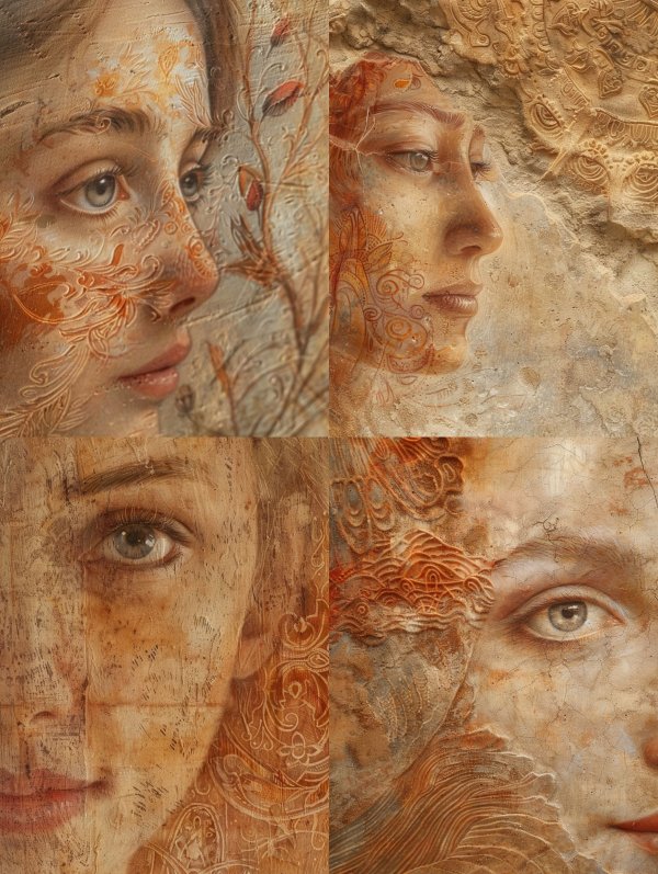 Ethereal Earthy Portrait Fragments