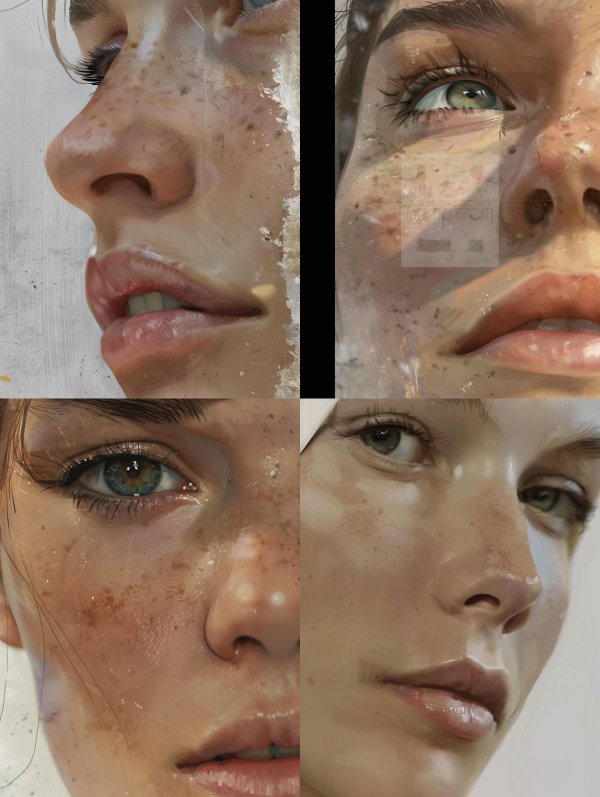 Hyper-Realistic Digital Portrait Studies