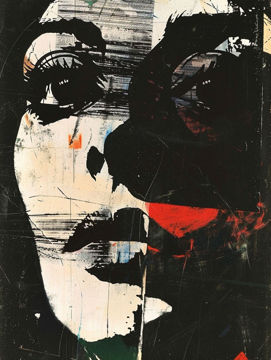 Abstract Grunge Portrait Study - Image 2