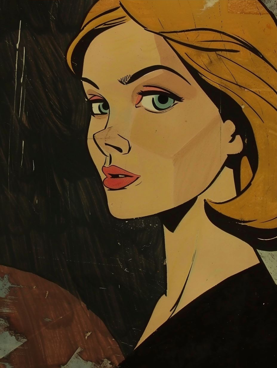 Vintage Pop Art Femme Fatale - Image 3