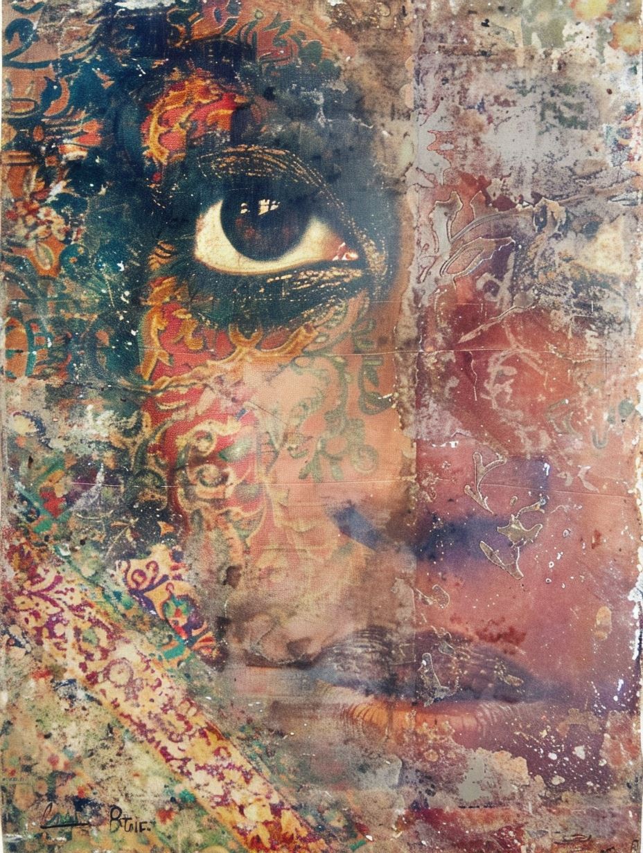 Fragmented Soul in Ancient Textures - Image 1