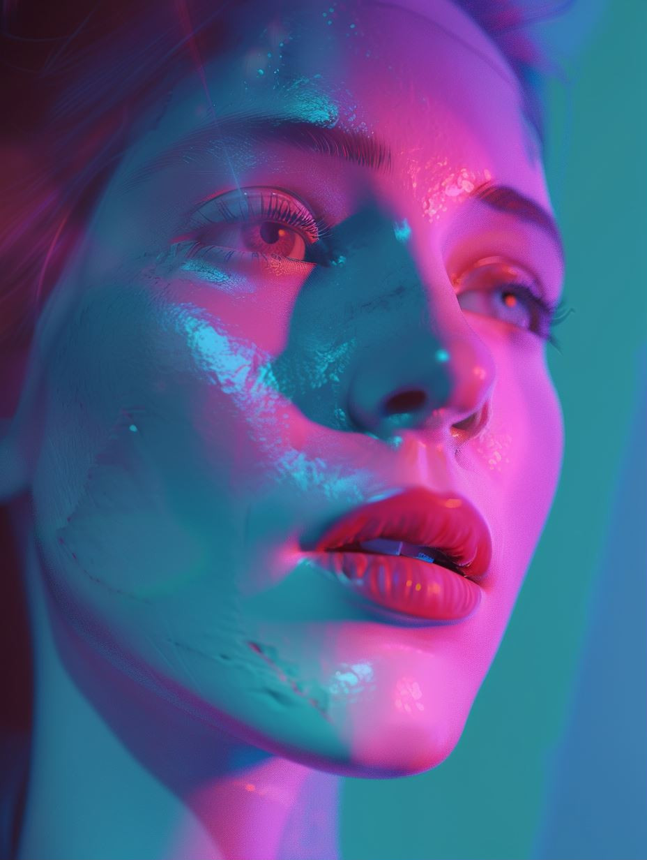 Neon Dreams Cyberpunk Portraiture - Image 1