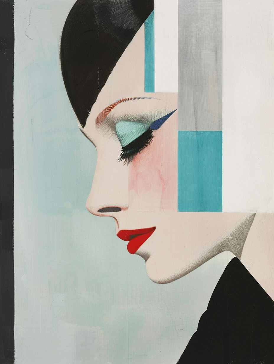 Fragmented Elegance in Blue - Image 4