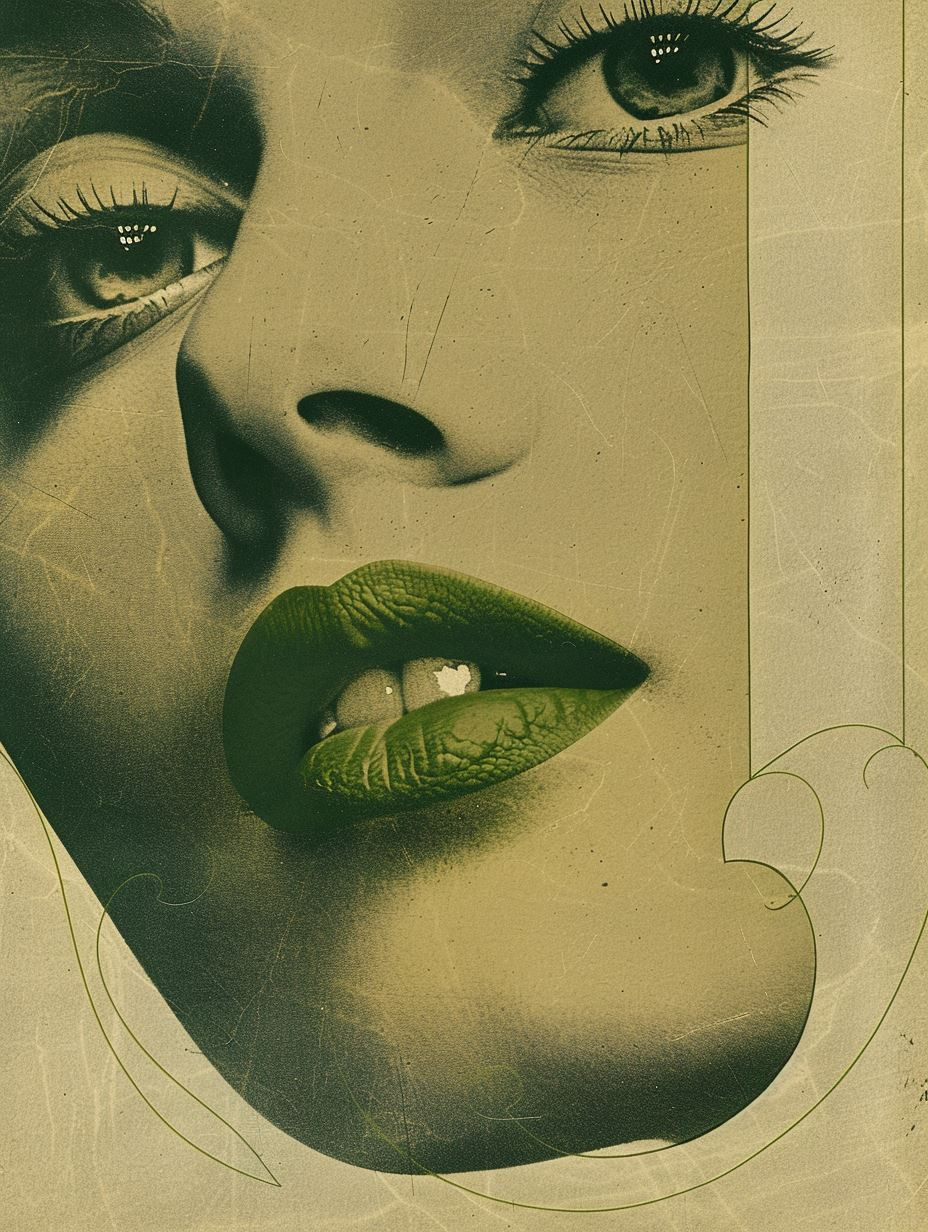 Emerald Gaze Vintage Surrealism