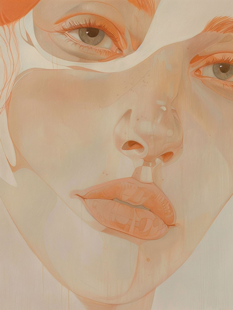 Ethereal Orange Portrait Studies - Image 2