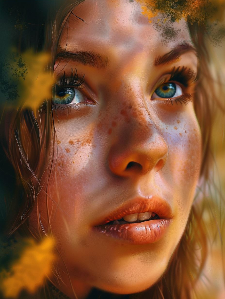 Ethereal Golden Ember Portrait - Image 3