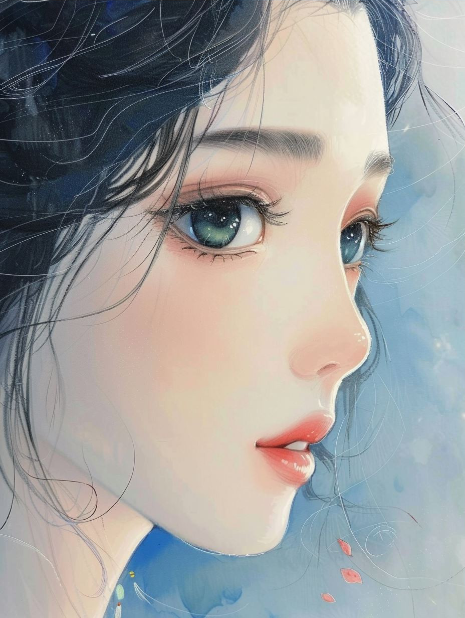 Ethereal Bloom Anime Portrait - Image 3