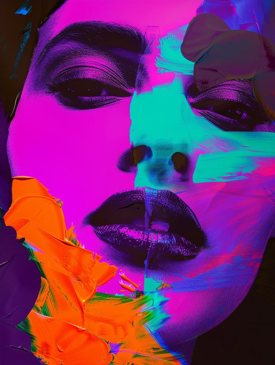 Neon Dreams: A Psychedelic Portrait Study - Image 4