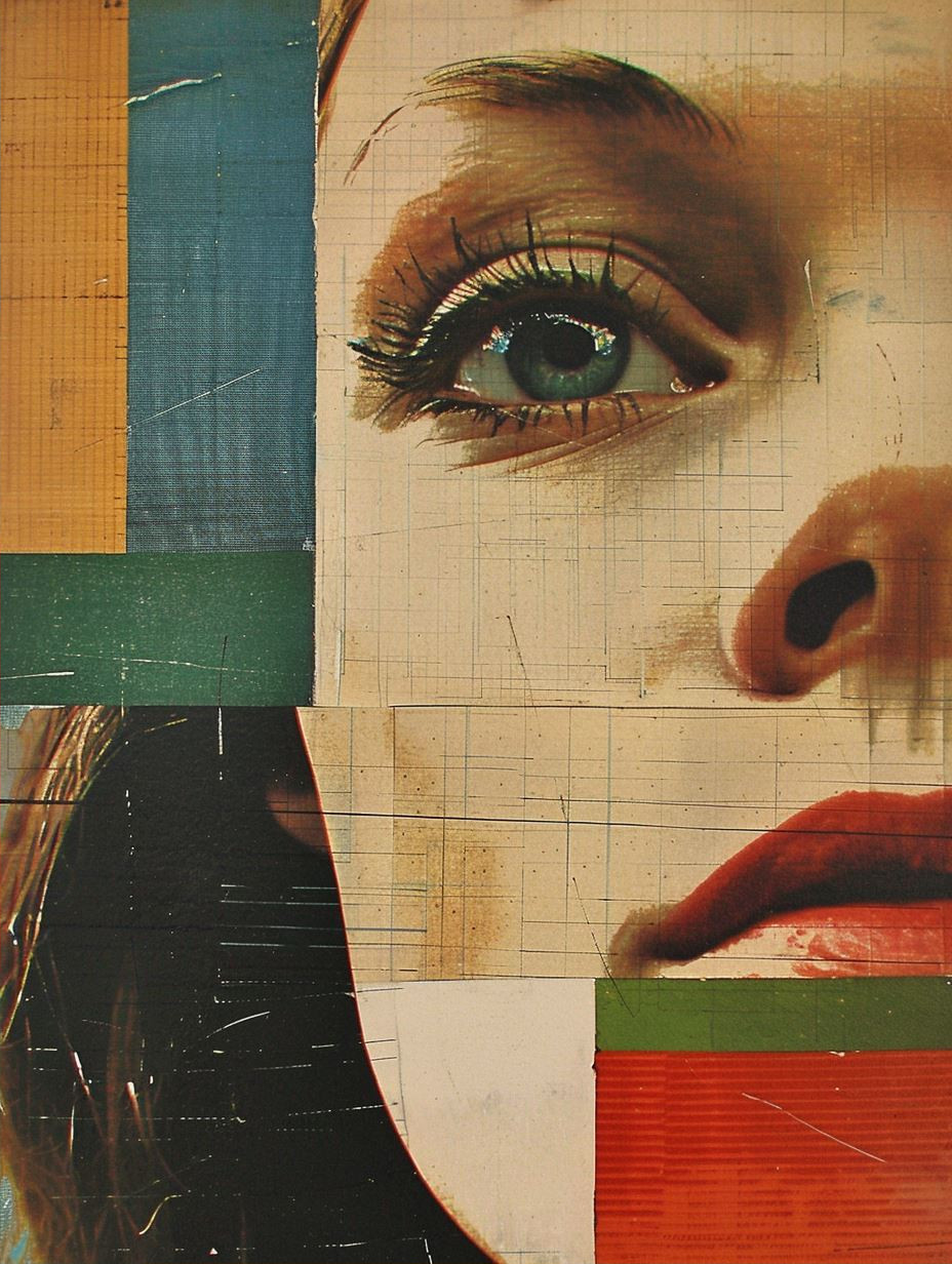 Geometric Fragmented Portrait Collage - Image 2