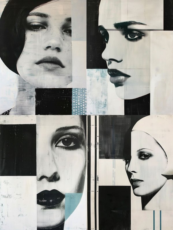 Fragmented Monochrome Muse