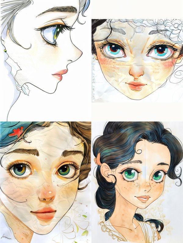 Ethereal Gazes: A Study of Digital Portraits