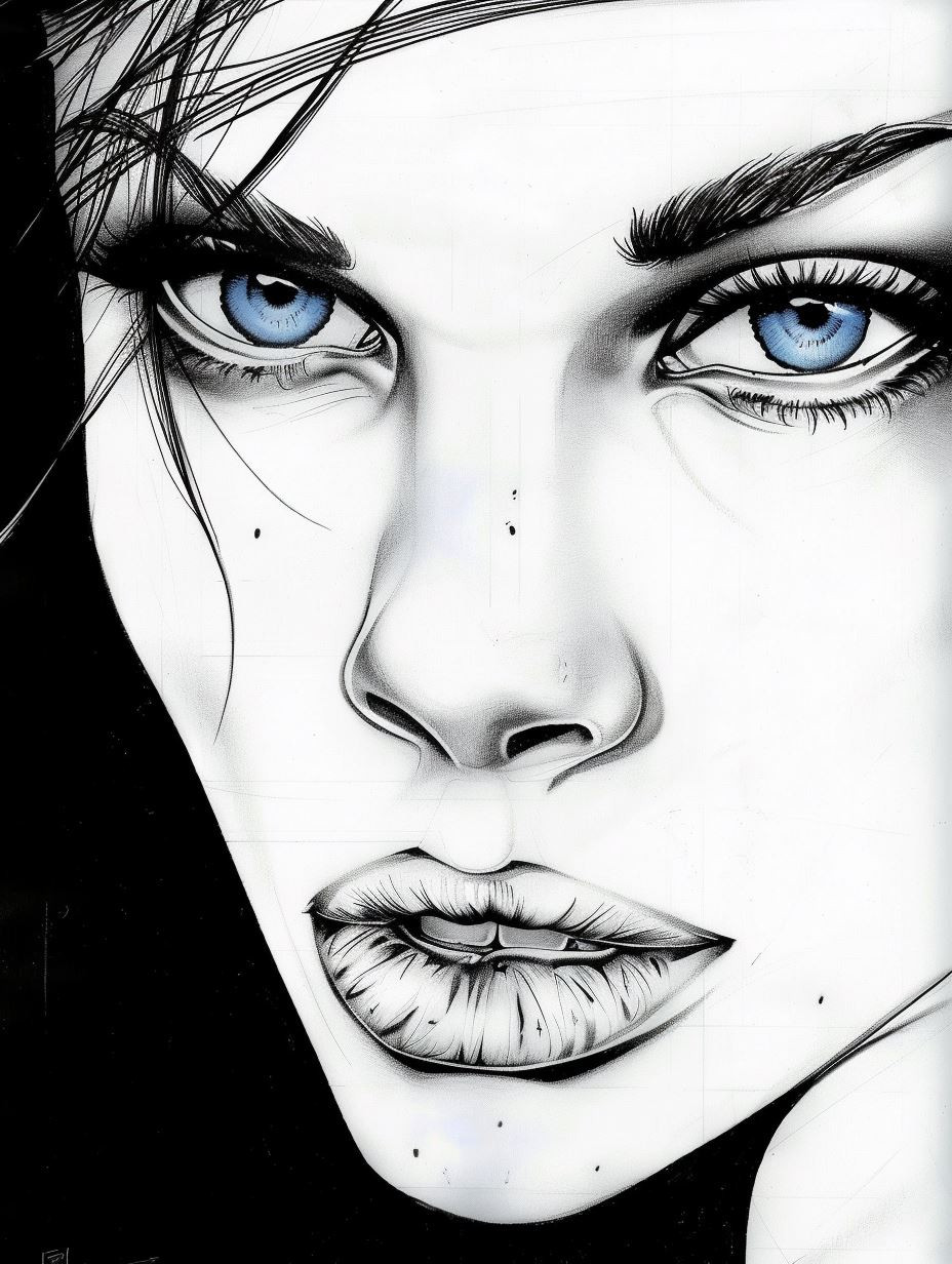 Noir Digital Portrait Study - Image 4