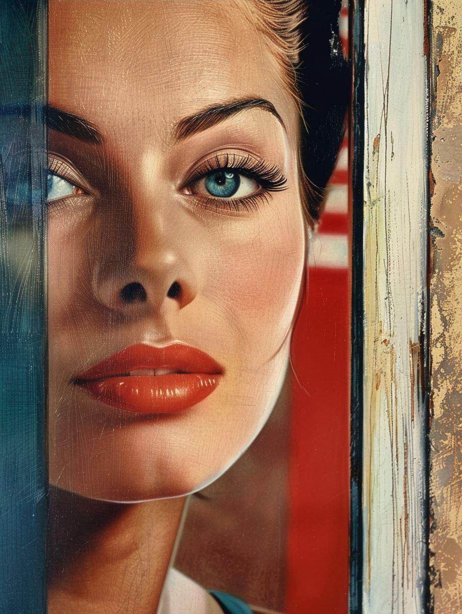 Vintage Glamour Collage Art - Image 3