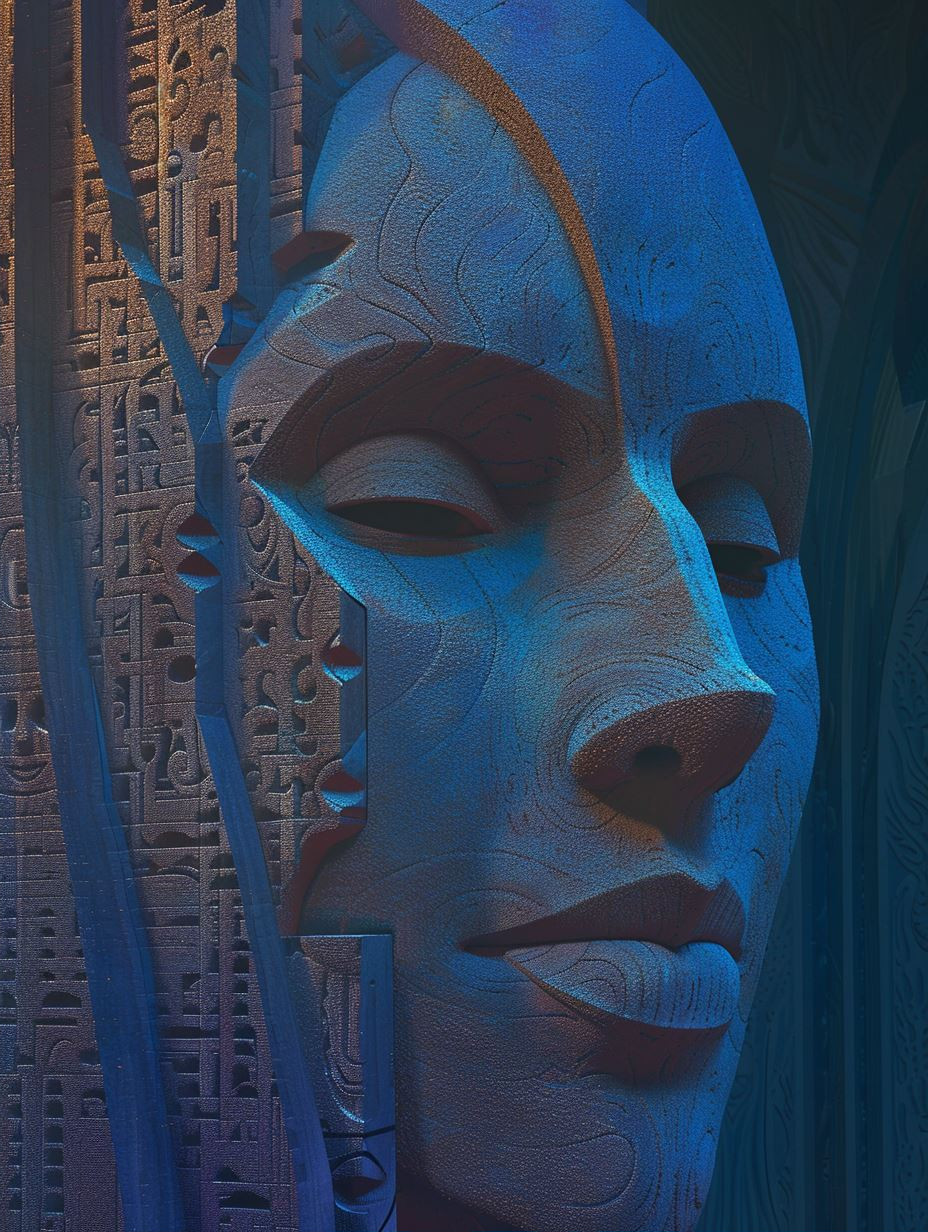 Ethereal Blue Stone Portraits - Image 2