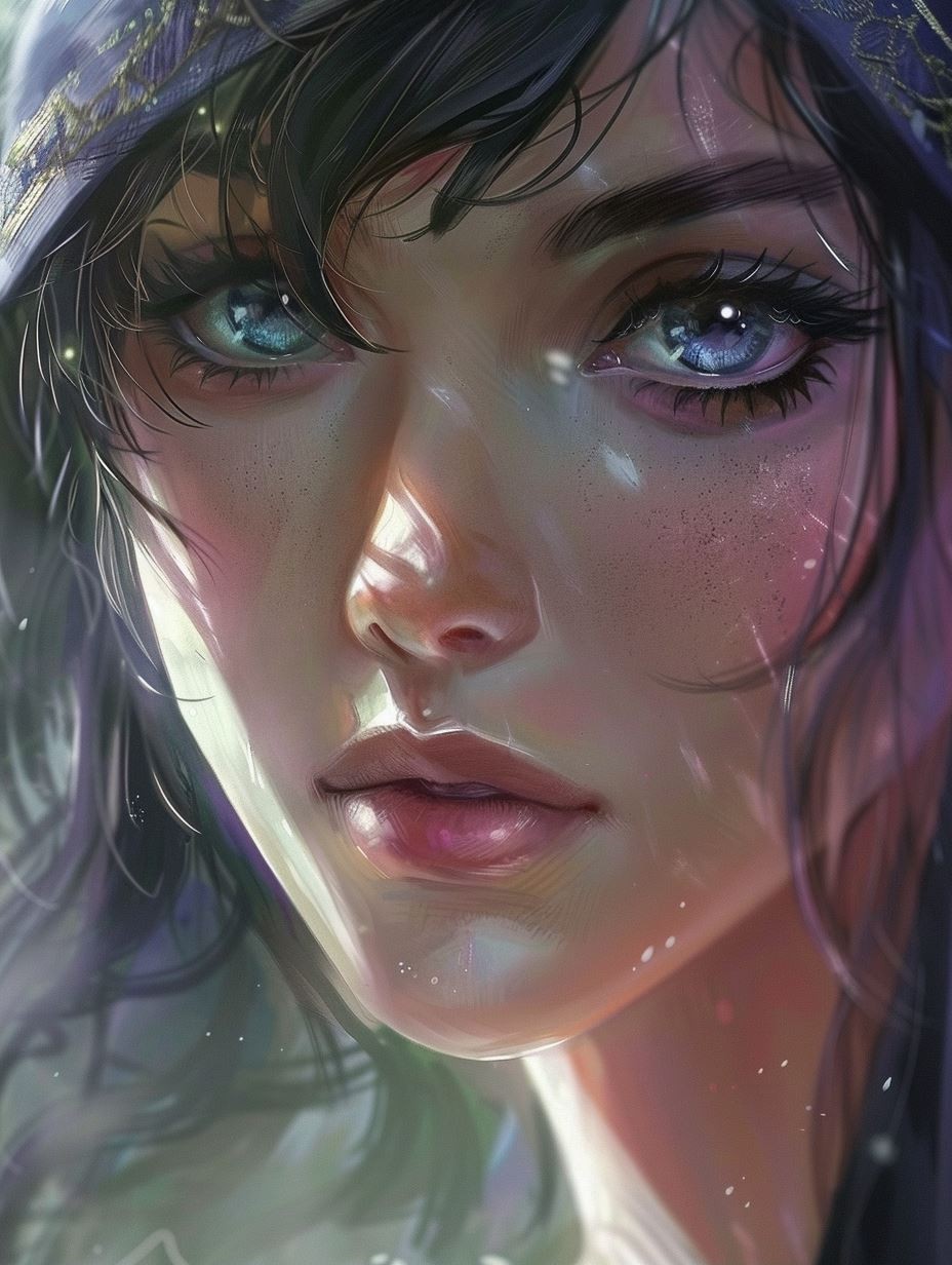 Ethereal Gaze in Shimmering Light - Image 2