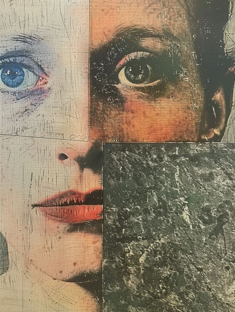 Fragmented Gazes in Collage - Image 4