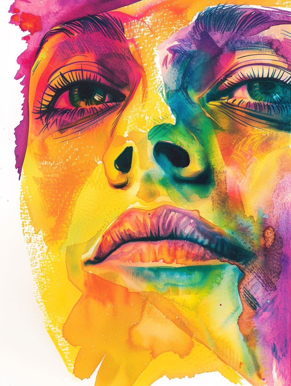 Prismatic Portraits: A Study in Color and Contrast - Image 1