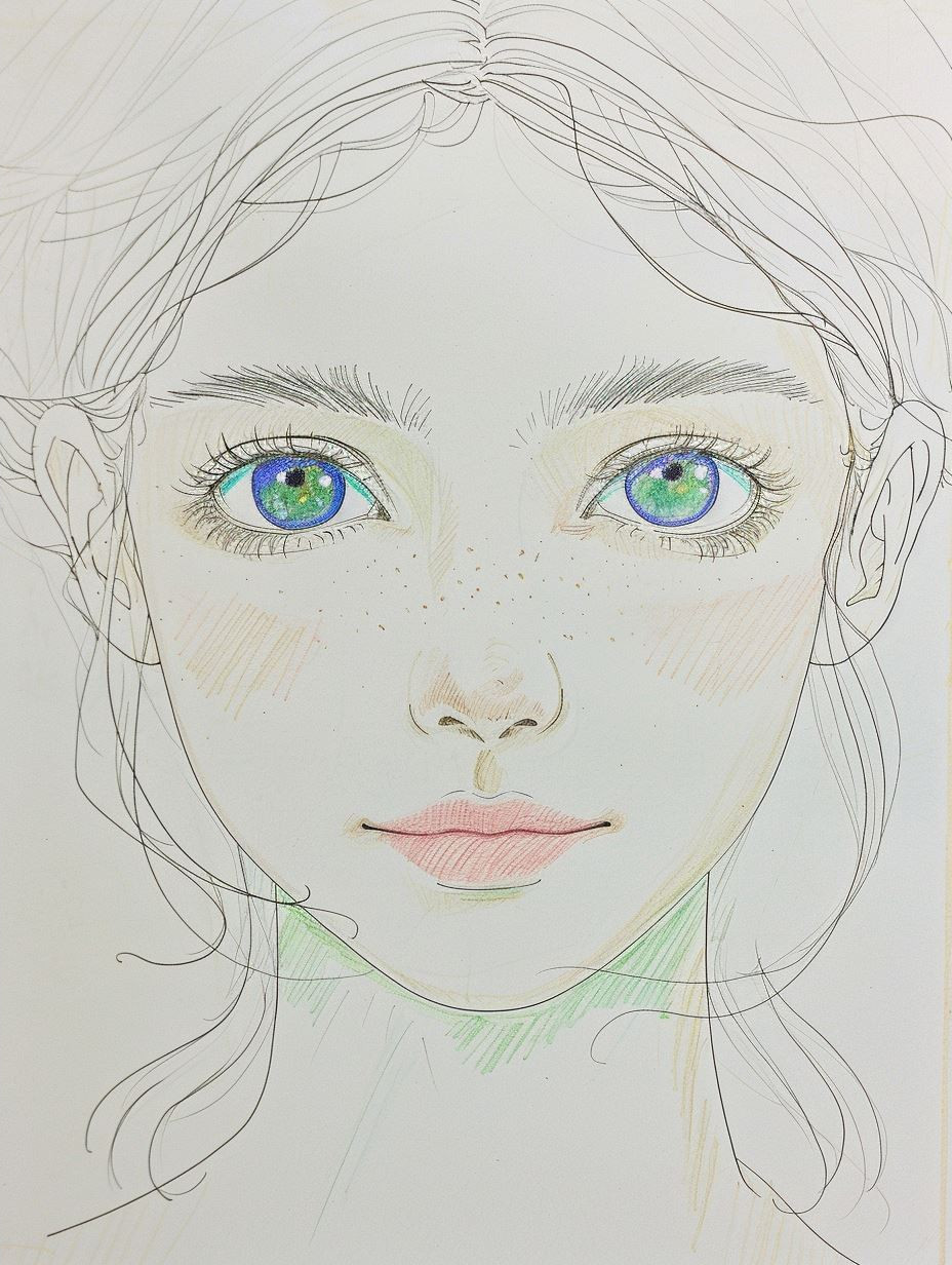 Ethereal Pencil Portrait Study - Image 4