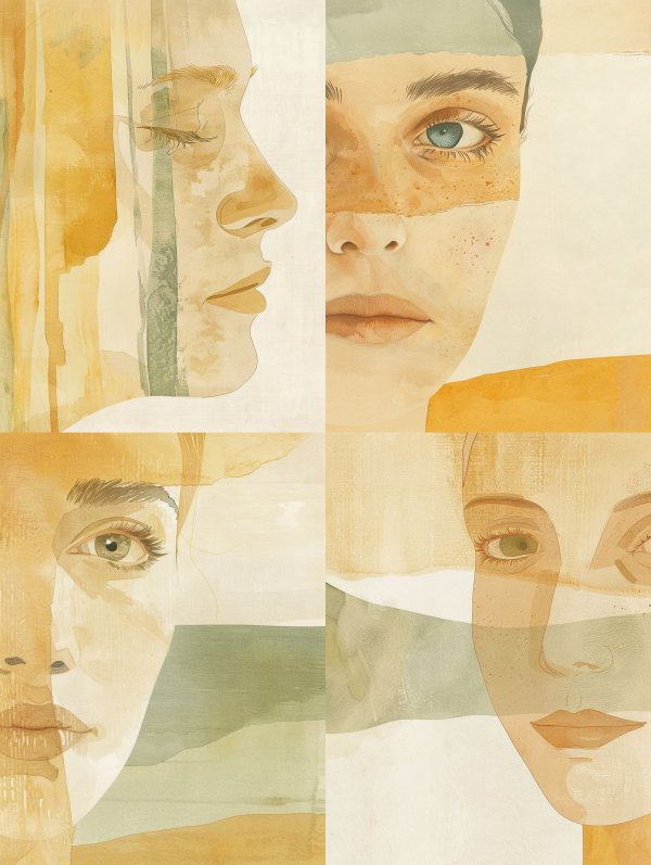 Ethereal Golden Watercolor Profile
