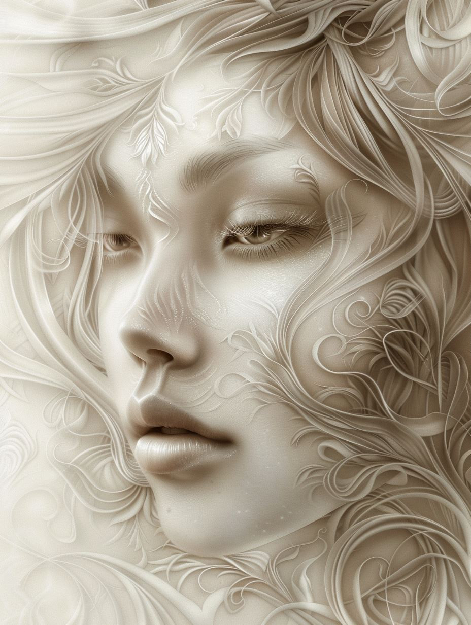 Ethereal Whispers in Sepia Tones - Image 1