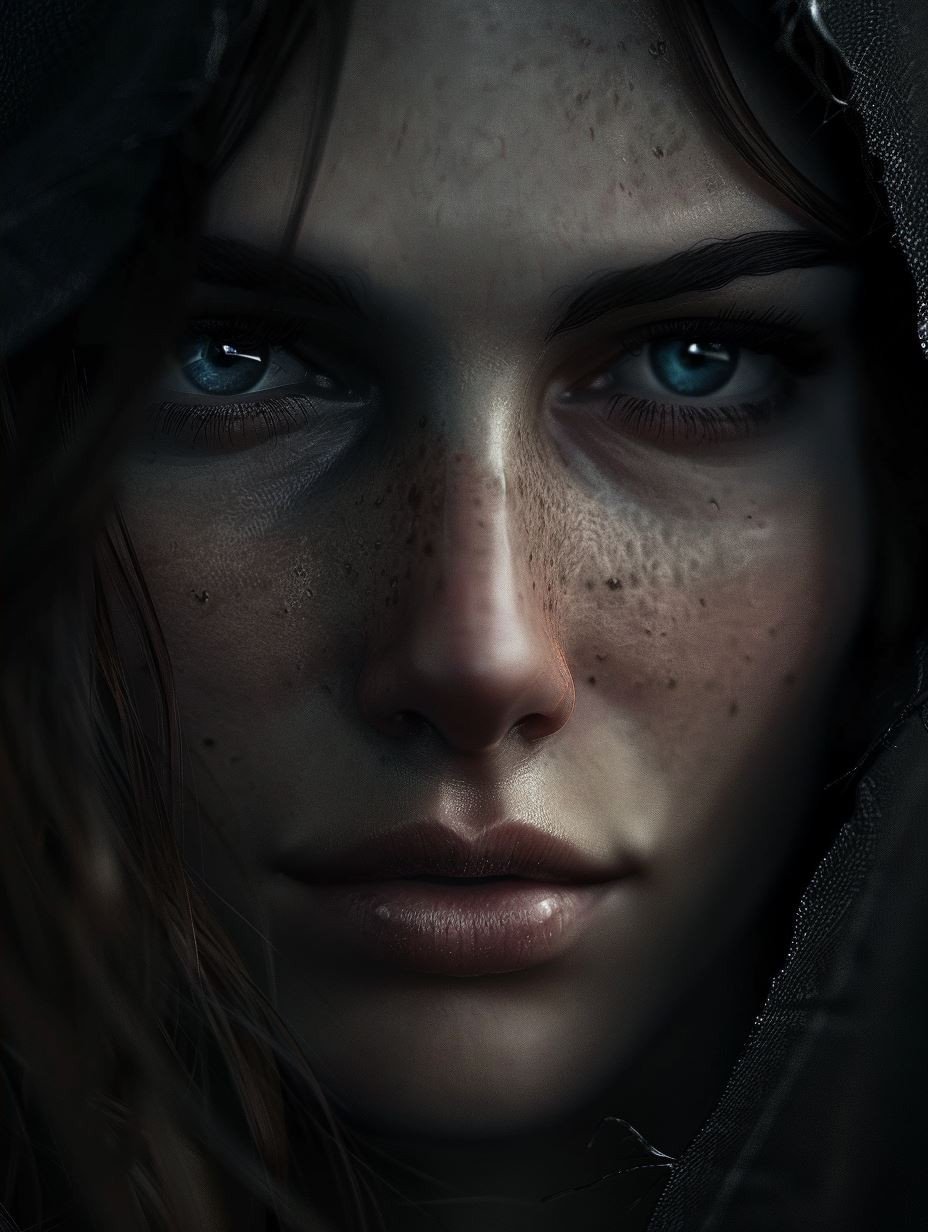Azure Gaze: Hyper-Realistic Portrait Study - Image 4