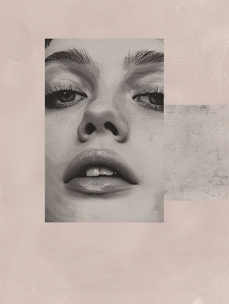 Fragmented Ethereal Portrait Collage - Image 1