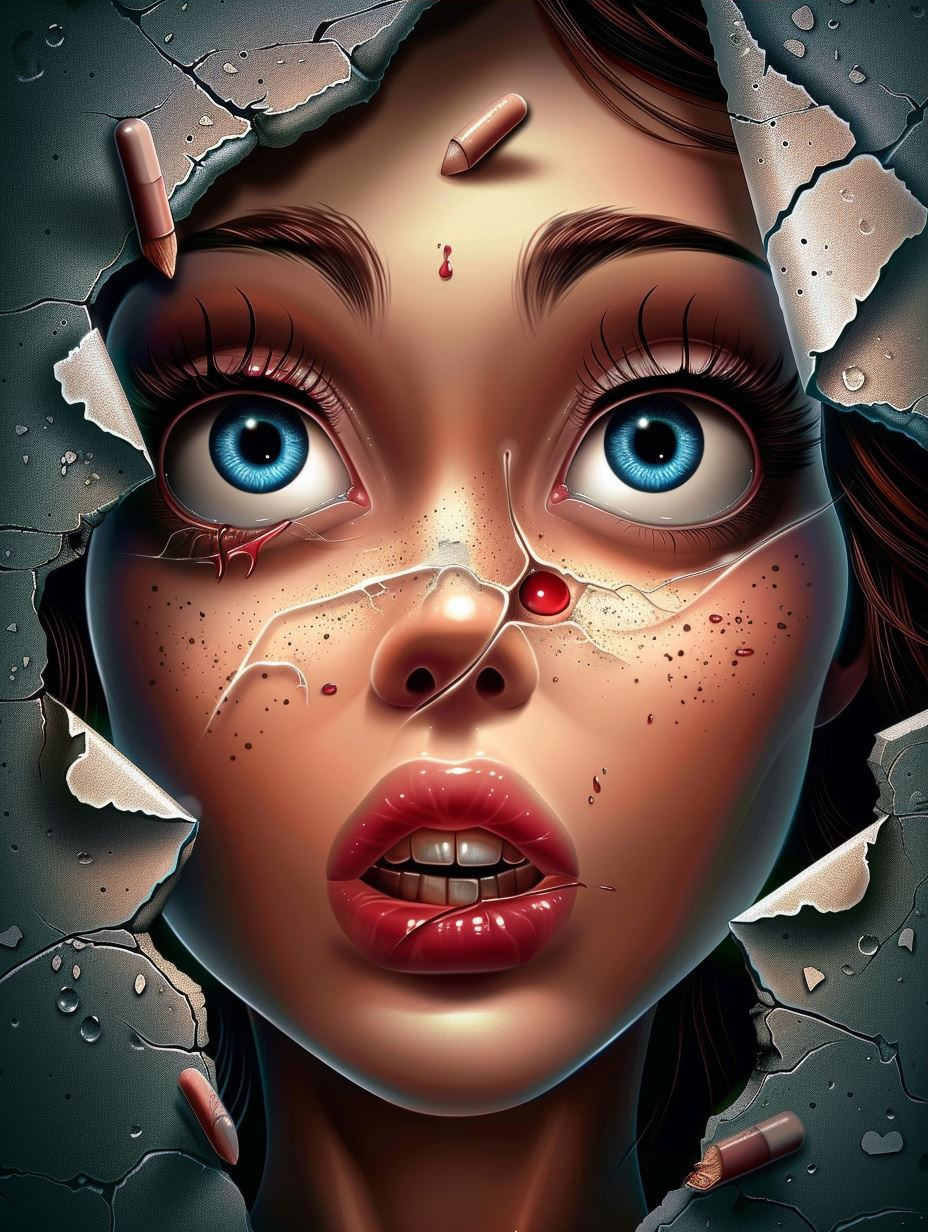 Whimsical Vintage Doll Portrait - Image 3
