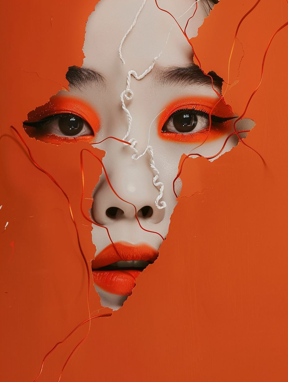 Vibrant Orange Avant Garde Portraits - Image 4