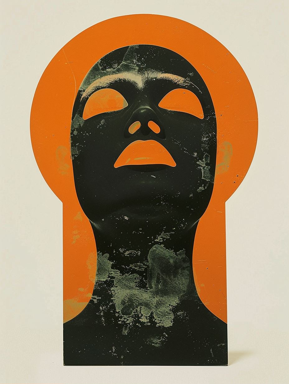 Fragmented Visions in Orange and Teal - Image 1