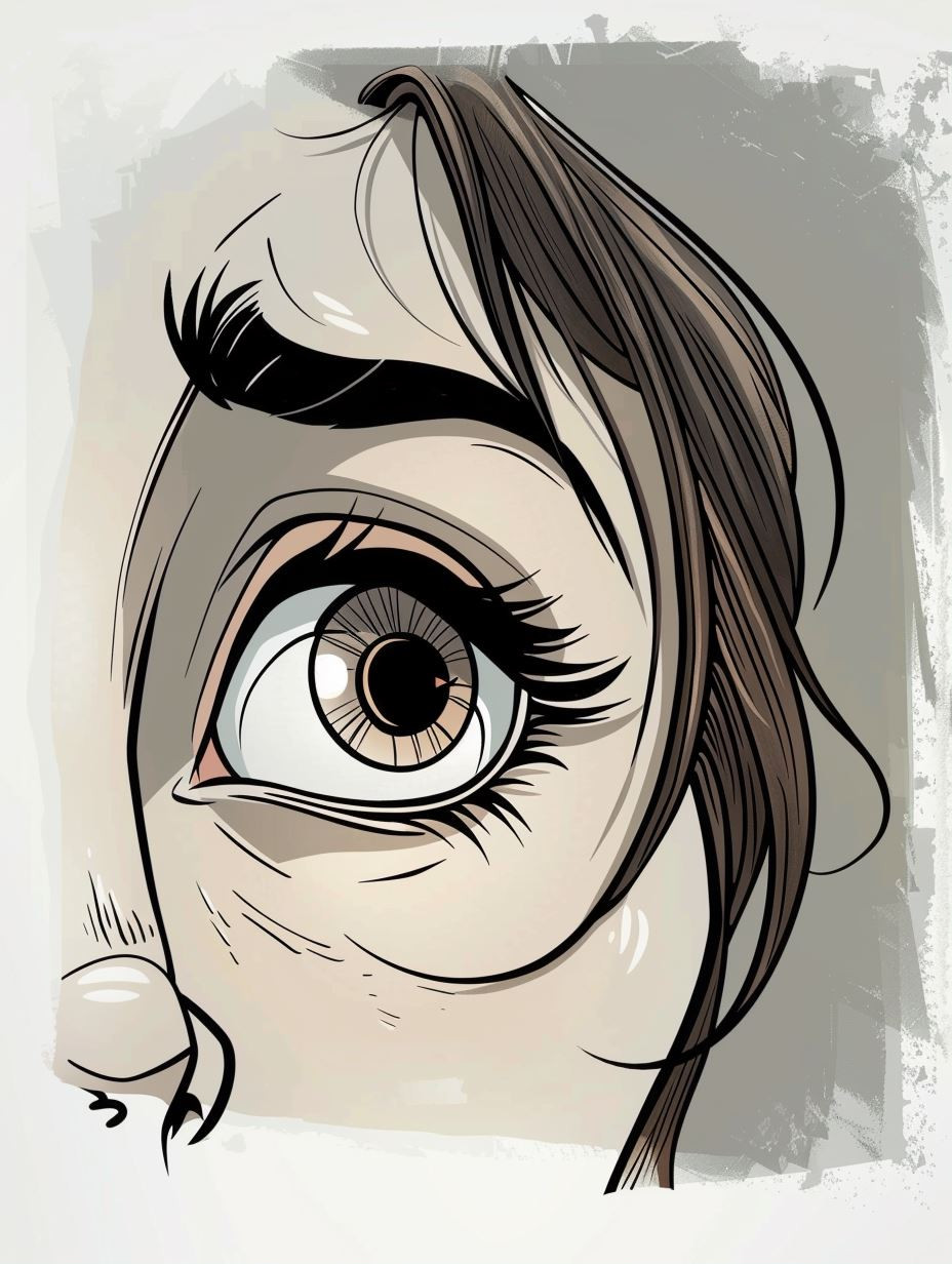 Ink Gaze Illustration - Image 1