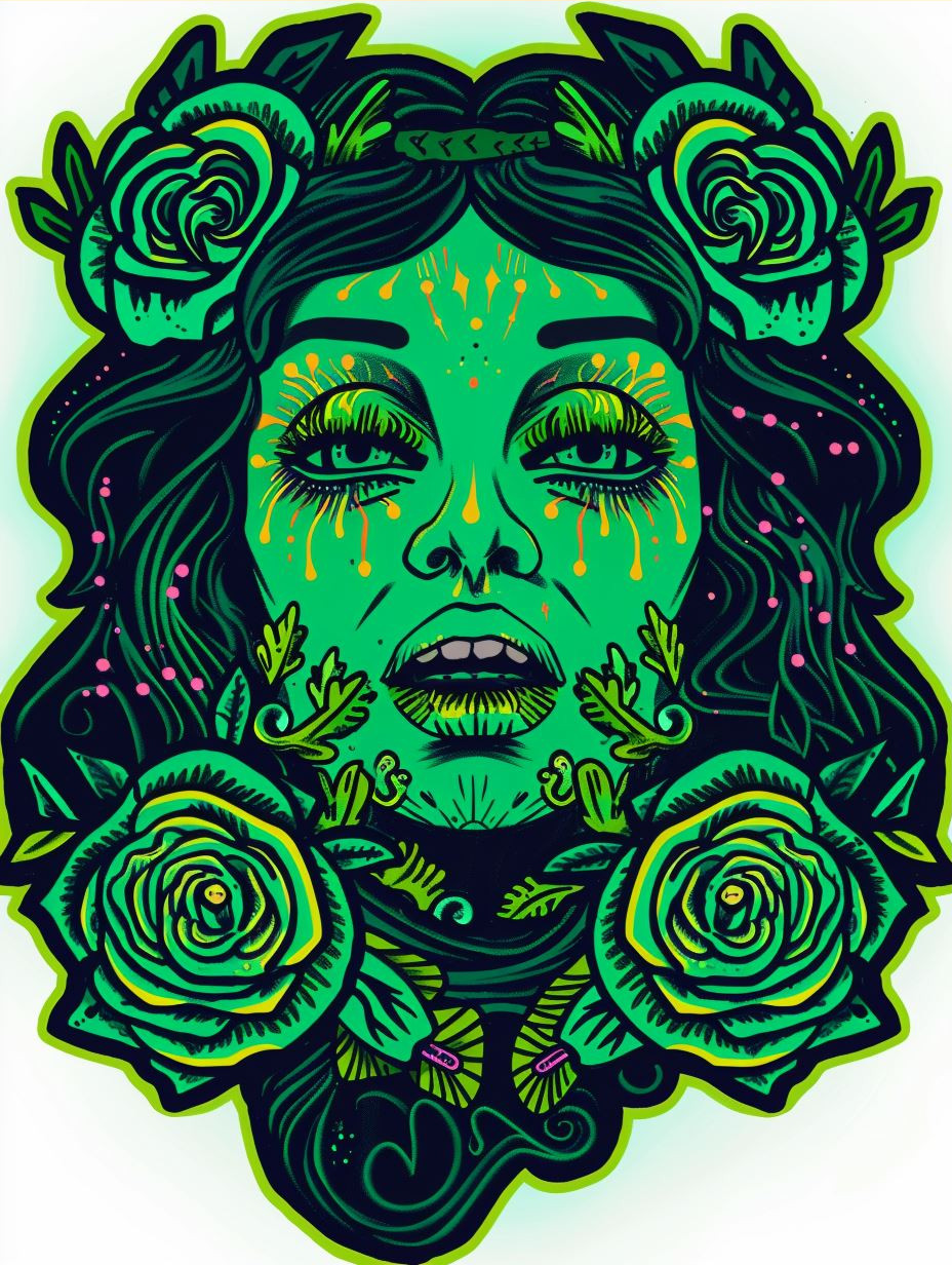 Neon Visions: Surreal Female Portraits - Image 3