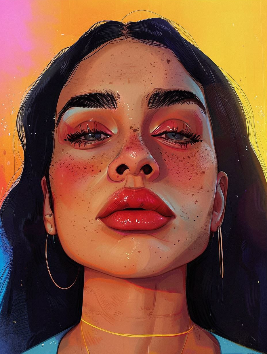 Vibrant Neon Portrait - Image 3