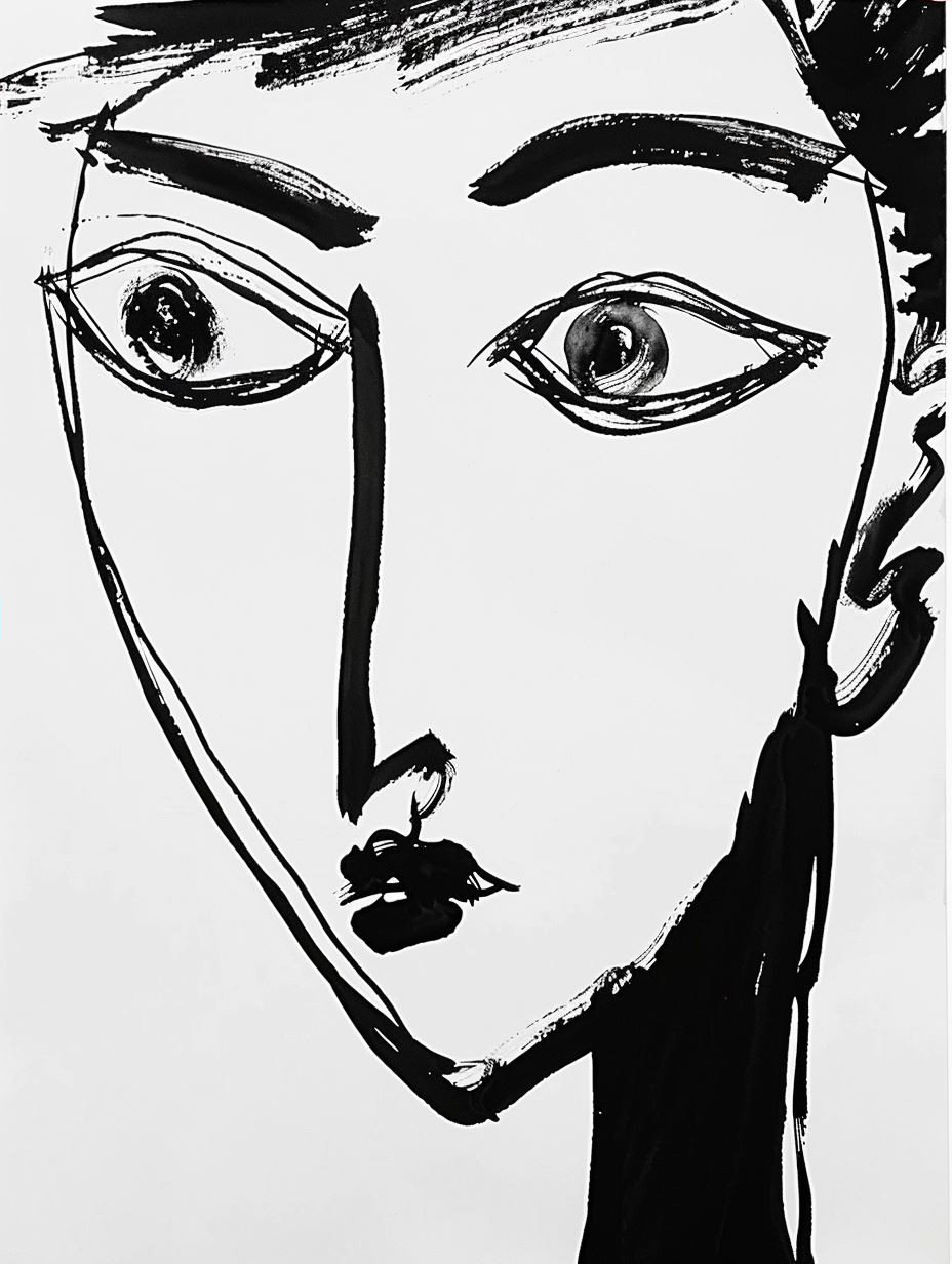 Abstract Faces in Bold Ink and Color - Image 4